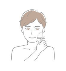 男性　髭剃り