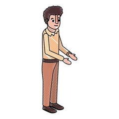 isometric man avatar character vector illustration design