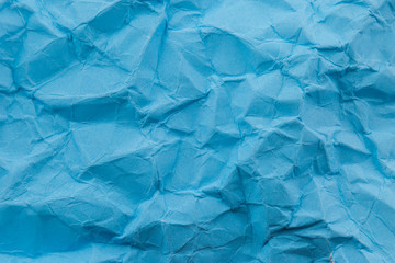 Blue crumpled paper