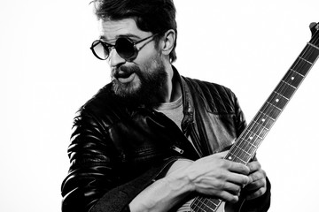 young man playing guitar