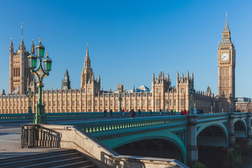 Fototapeta na wymiar Big Ben and Houses of parliament at day, London, UK
