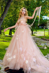 Fototapeta premium bride in summer park