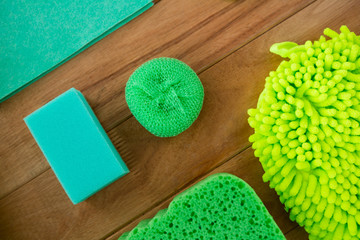 Close-up of soap by sponge