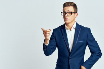 business man with glasses place free