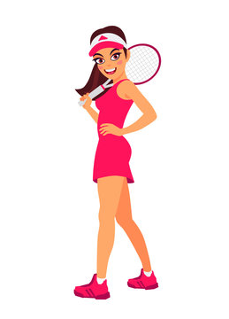 Beautiful girl play tennis