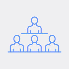 Human resources department. Business people icon simple line flat illustration.Vector icon