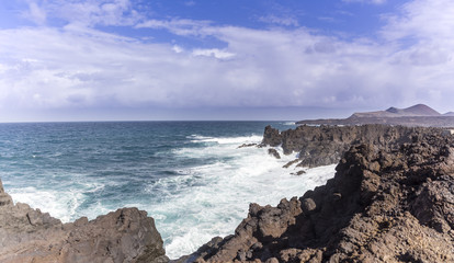 Brandung  Los Hervideros in Lazarote