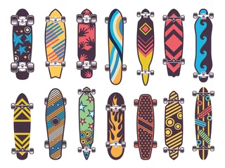 Poster Various colored patterns on skateboards © ONYXprj