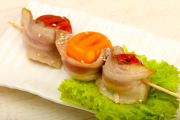 Grilled Tomato in bacon