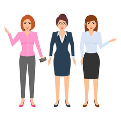 Office Businesswoman Outfit Character Illustration