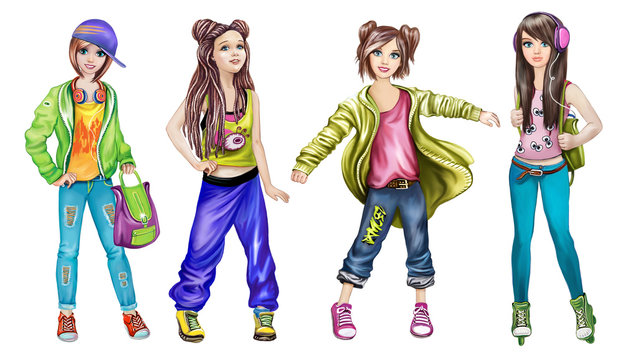 Cartoon Teenage Girl Images – Browse 39,967 Stock Photos, Vectors, and  Video | Adobe Stock