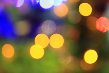 Bokeh light on dark background.