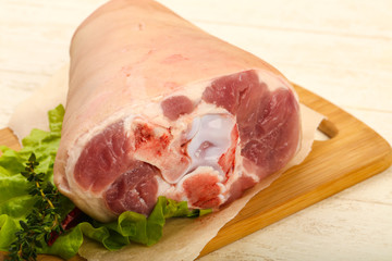 Raw pork knee