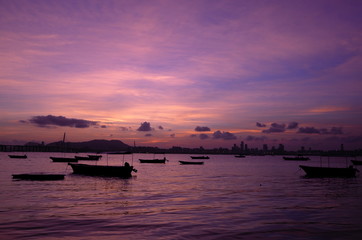 Naklejka premium Sunset