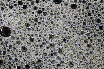 Bubble of black coffee background.