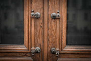 vintage brown wooden door