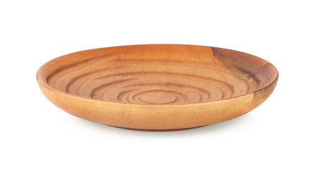 wood plate on white background