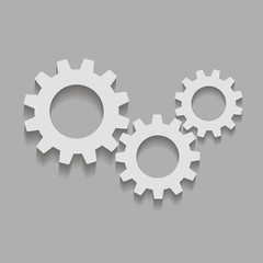 Mechanical gear icon. Vector illustration