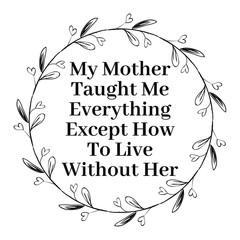 Mother's Day Quote Decorative Vector