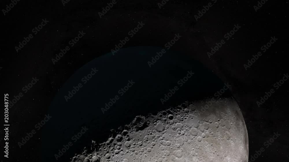 Wall mural camera flies around a tycho crater in the moon. elements of this image furnished by nasa's scientifi
