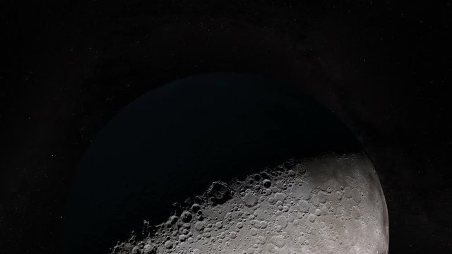 Camera flies around a Tycho crater in the Moon. Elements of this image furnished by NASA's Scientific Visualization Studio.