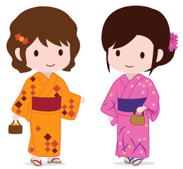 女子旅　日本で浴衣　タイプC