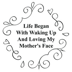 Obraz premium Mother's Day Quote Decorative Calligraphy Vector