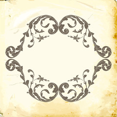 Vector baroque of vintage elements for design.