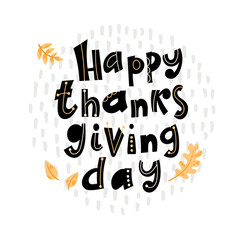 Hand drawn Happy Thanksgiving Day Background