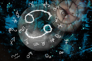 Space and astrology, zodiac sign cancer