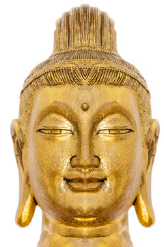 tête de bouddha, fond blanc