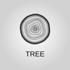Tree icon. Tree symbol. Flat design. Stock - Vector illustration