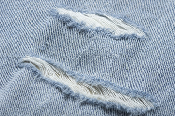 Ripped jeans light blue textured background