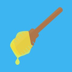 Vector color illustration honey dipper.