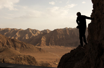 hiker near Tschak Tschak Iran