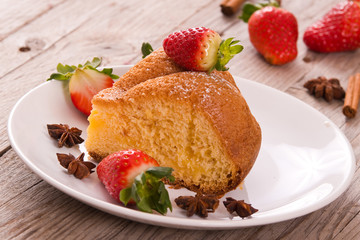 Strawberry cake. 