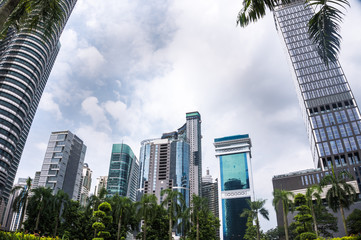 Skyscrapers in Kuala Lumpur City Centre, Malaysia.