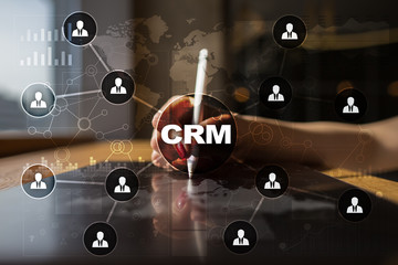 CRM. Customer relationship management concept. Customer service and relationship.