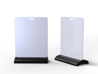 ACM board advertising outdoor footpath sign and wobbler. 3d render illustration.