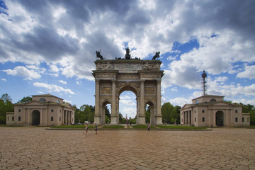 Obraz premium Milano, Arco della Pace, Lombardia, Italia, Europa, Italy, Europe