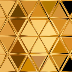 orange golden triangle patchwork surface