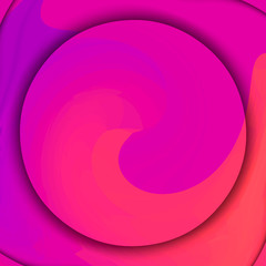 bright colorful circle background in center with rotate structure. Copy space.