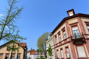 Fototapeta na wymiar Historistische Architektur in der Altstadt von Neustadt an der Weinstraße Rheinland-Pfalz 