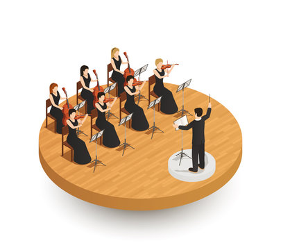 Orchestra Isometric Composition