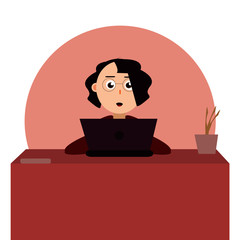 girl sitting on desk