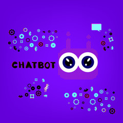 Chatbot. Element for graphic design. Vector illustration.