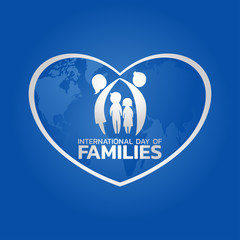 International Day of Families logo icon design, vector illustration