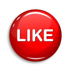 Like Round Vector Web Element Circular Button Icon Design