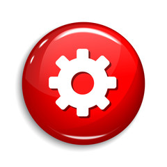 Gear Sign Round Vector Web Element Circular Button Icon Design