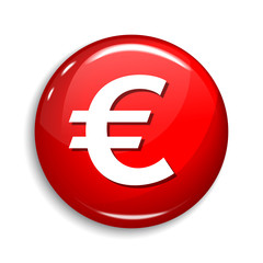 Euro Sign Round Vector Web Element Circular Button Icon Design